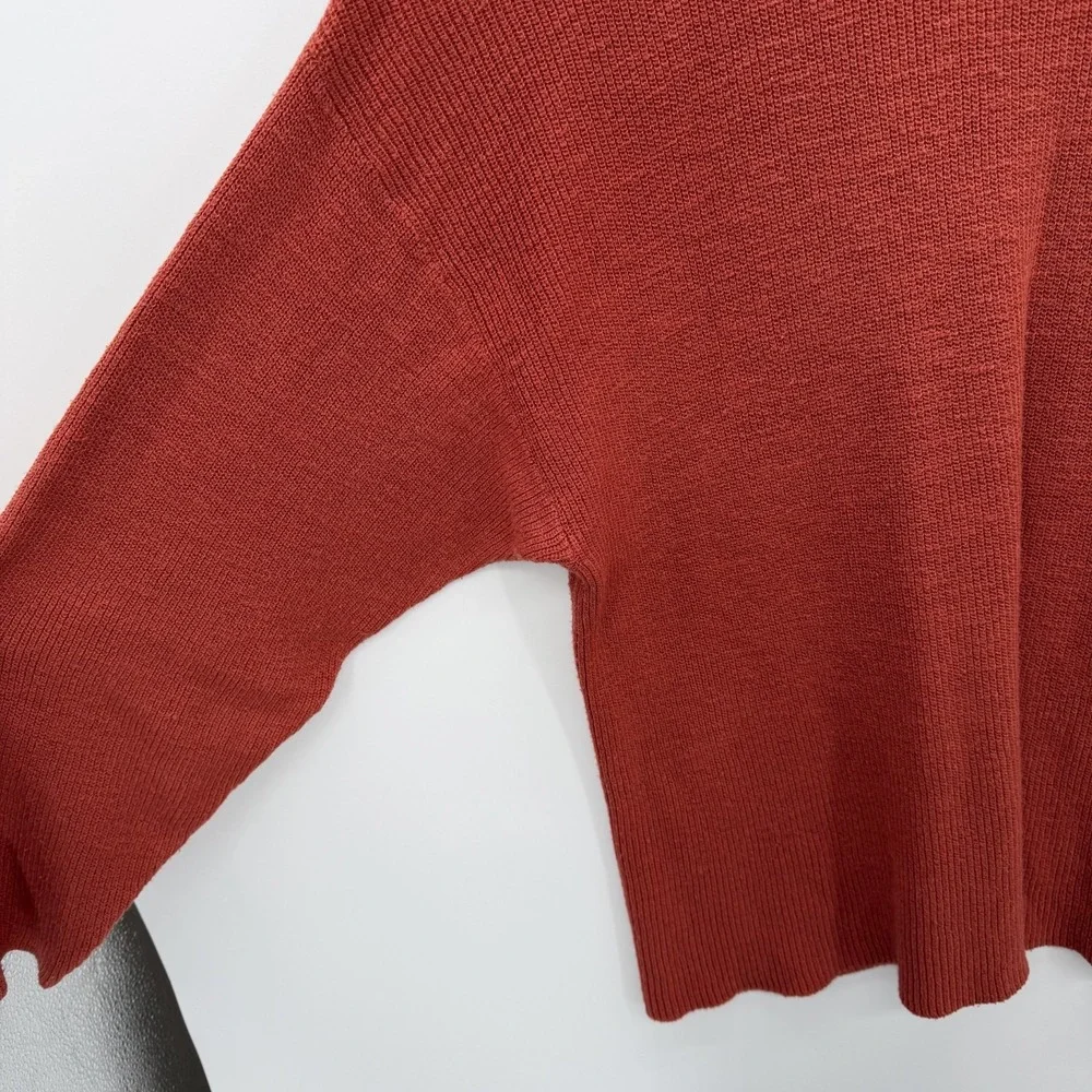 Free People Beach Malibu Surf Sweater Size S Ribbed‎ Oversized Slouchy Pink Red